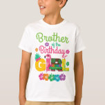 Hawaiian Luau Brother of the Birthday Girl Summer T-Shirt<br><div class="desc">Celebrate  birthday with this special t-shirt,  special and personalised design</div>