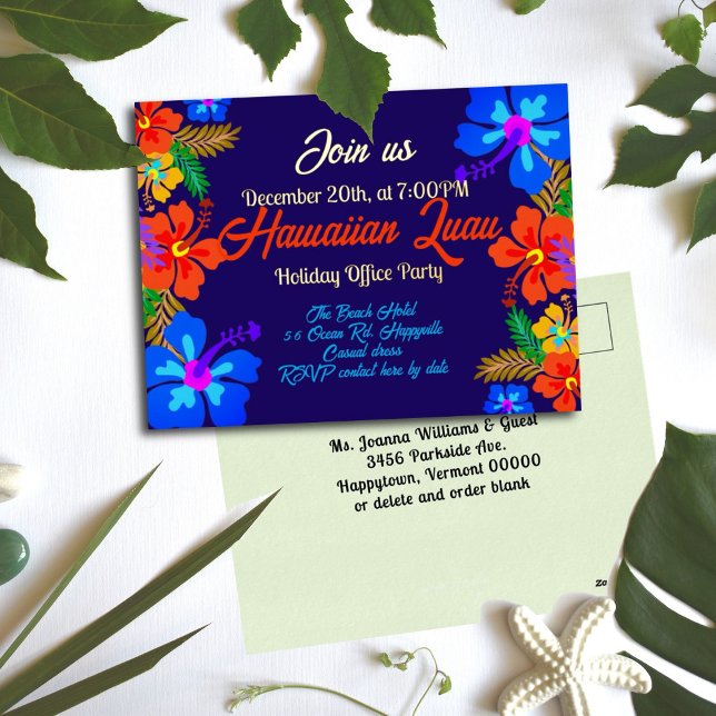 Hawaiian Luau Holiday Office Party Invitation (Creator Uploaded)