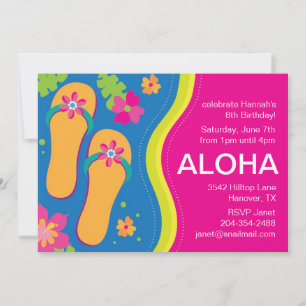 Hawaiian Luau Party Invitation