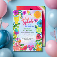 Hawaiian Luau summer pool birthday party