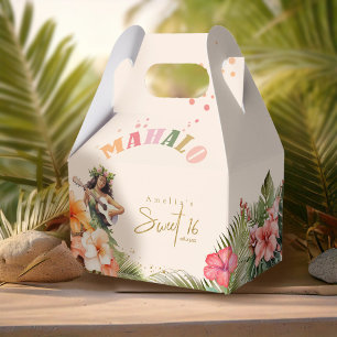 Hawaiian Luau Sweet 16 Mahalo ID1092 Favour Box