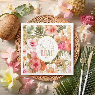 Hawaiian Luau Sweet Sixteen Floral Pattern ID1092 Napkin