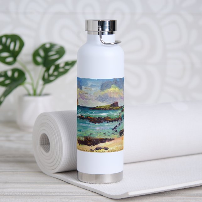Hawaiian Makapu'u Beach Tumbler Water Bottle (Yoga)