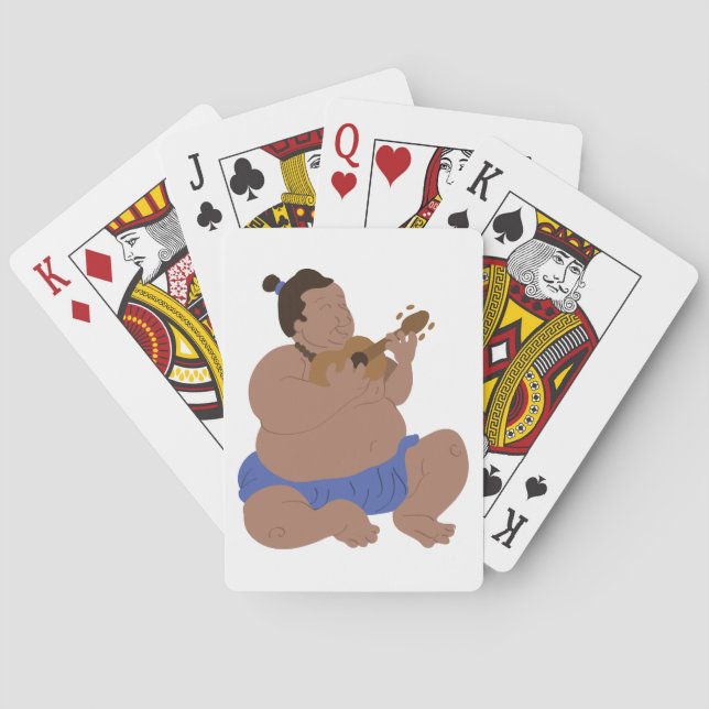 Hawaiian Man Playing Cards (Back)