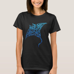 Hawaiian Manta Ray Tribal Polynesian Tattoo Pacifi T-Shirt