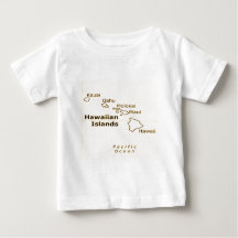 Hawaiian Map baby tees