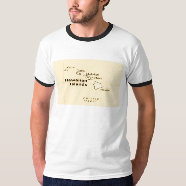 Hawaiian Map mens T-Shirts (Front)