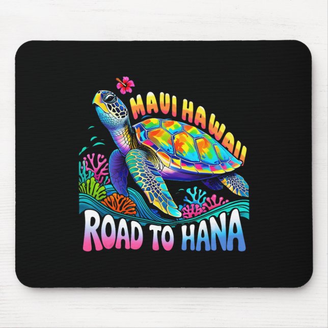 Hawaiian Maui Hawaii Turtle Vacation Group Trip Oc Mouse Pad (Front)