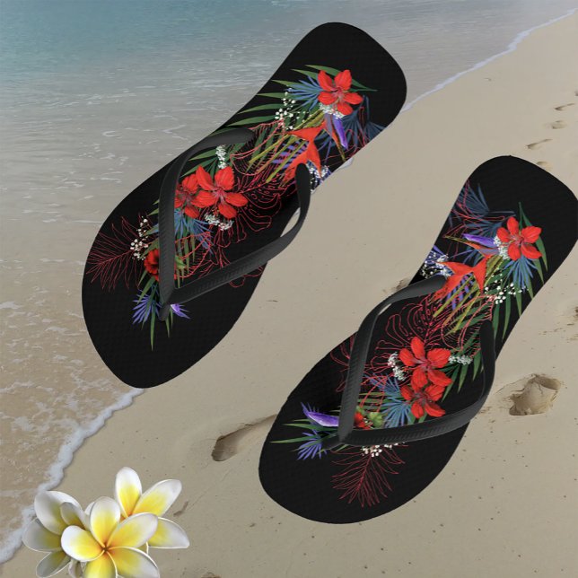 Hawaiian Midnight Garden Flip Flop (Creator Uploaded)