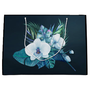 Hawaiian Midnight Orchid Garden Large Gift Bag