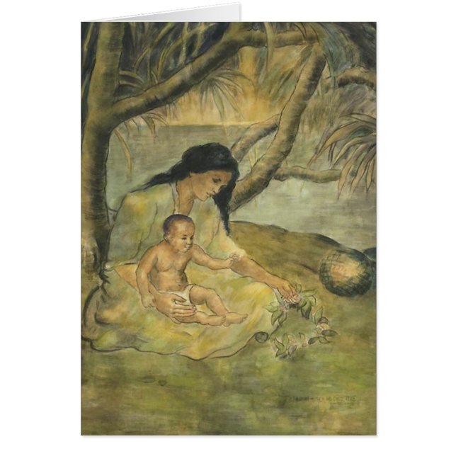 Hawaiian Mother and Child - Charles W. Bartlett (Front)