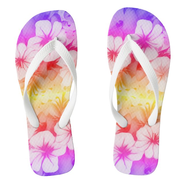 Hawaiian Multi Flower  Jandals (Footbed)