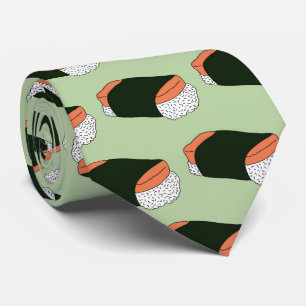 Hawaiian Musubi Spam Food Patterned Tie