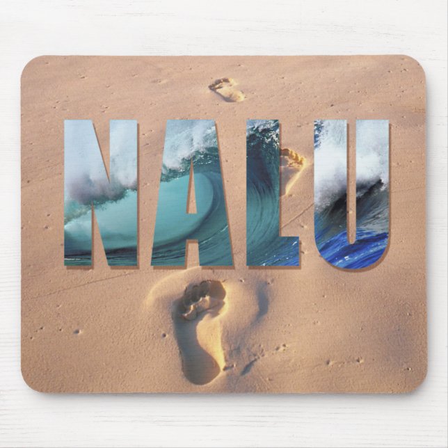 Hawaiian "Nalu" (Surf) Mousepad (Front)