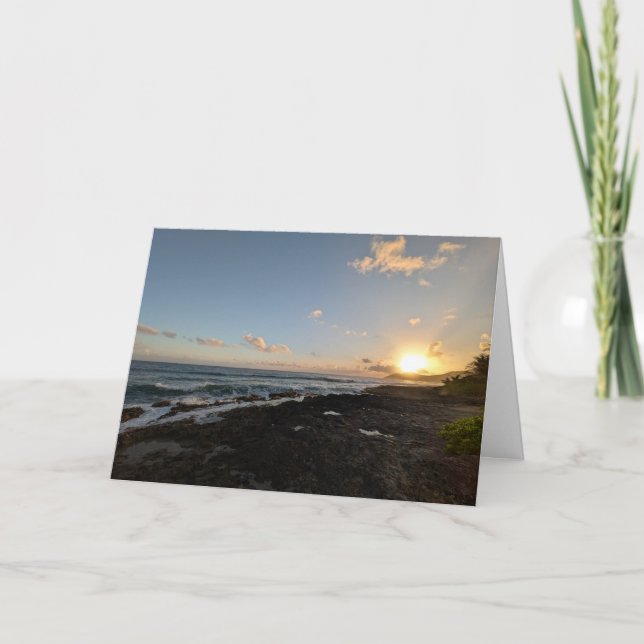 Hawaiian Natural Landscape Photography Thank You Card (Front)