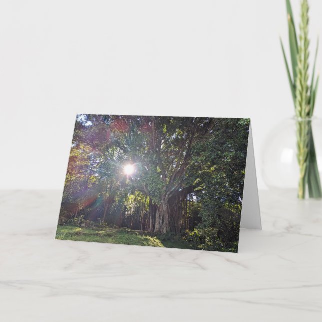 Hawaiian Natural Landscape Photography Thank You Card (Front)