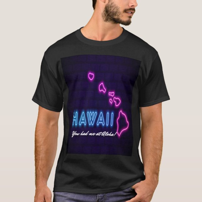  Hawaiian neon design T-Shirt (Front)