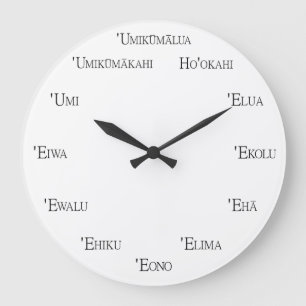 Hawaiian Numbers Learning Customisable Language Large Clock