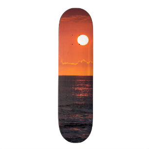 Hawaiian Ocean Sunset - Hawaii Sunsets Skateboard