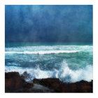 Hawaiian Ocean Waves Aqua Teal Blue Surf Lava Sea