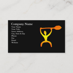 Hawaiian Paddle Man Petroglyph Business Card