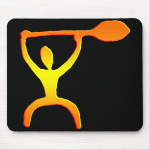 Hawaiian Paddle Man Petroglyph - Mousepad