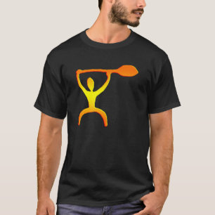 Hawaiian Paddle Man Petroglyph - T-Shirt