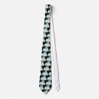 Hawaiian Palm and Sunset Abstract Art Tie