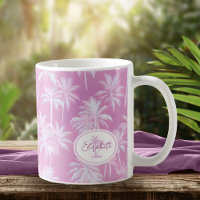Hawaiian Palm Tree Silhouette Pattern Plum ID1093