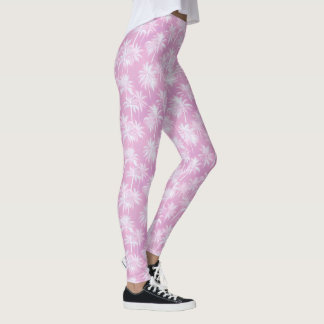 Hawaiian Palm Tree Silhouette Pattern Plum ID1093 Leggings