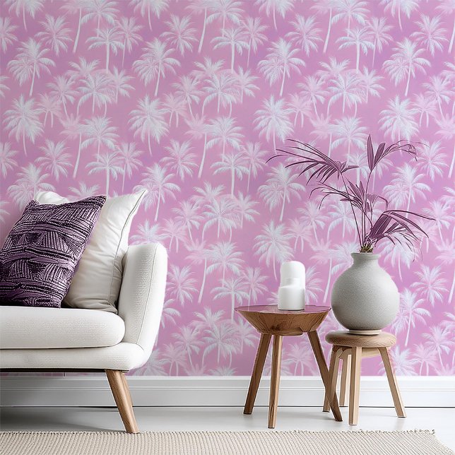 Hawaiian Palm Tree Silhouette Pattern Plum ID1093 Wallpaper (Creator Uploaded)