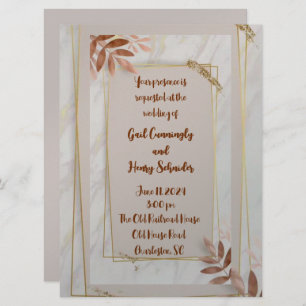 Hawaiian Palm Wedding Invitation