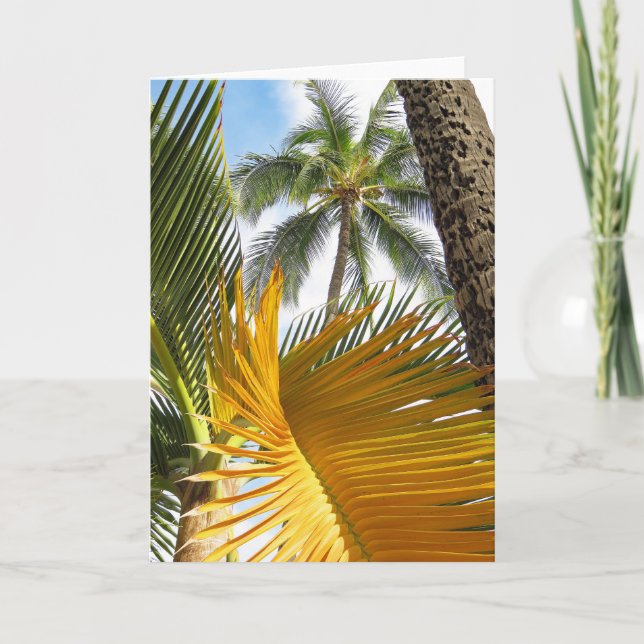 Hawaiian Palms Thank You Card (Front)