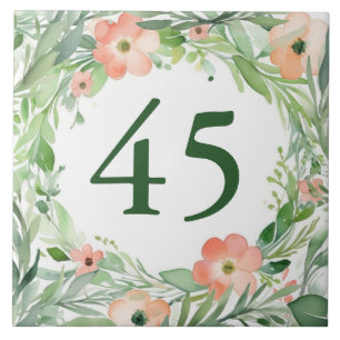 Hawaiian Paradise Custom House Number Plate Sign Tile