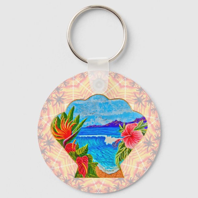 Hawaiian Paradise Key Ring (Front)