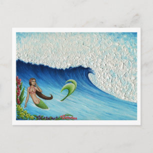 Hawaiian Paradise Mermaid Postcard