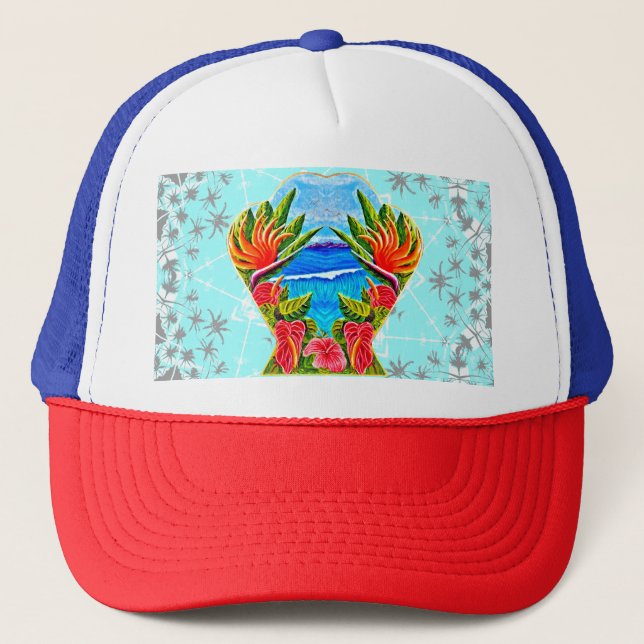 Hawaiian Paradise Twice  Trucker Hat (Front)
