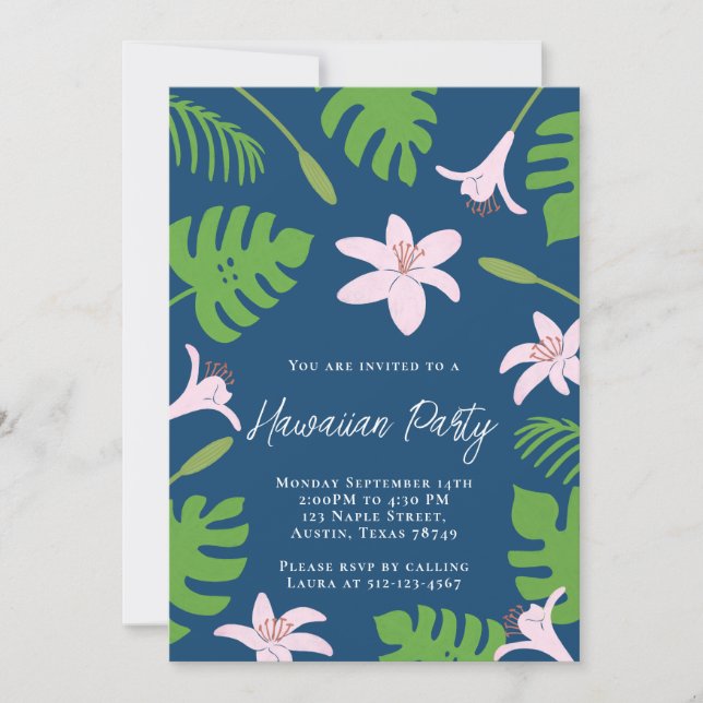 Hawaiian Party Invite (Front)