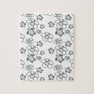 Hawaiian Pattern Adult Colouring Puzzle