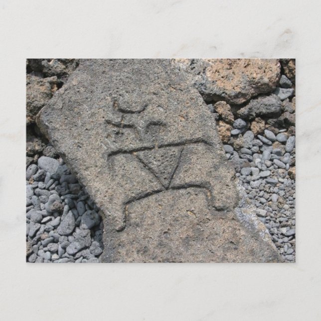 Hawaiian Petroglyph - Postcard (Front)