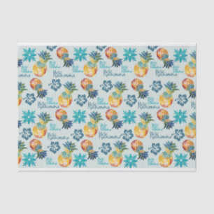 Hawaiian Pineapple and Hibiscus Mele Kalikimaka 2 Tissue Paper