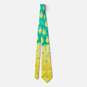 Hawaiian Pineapple Beach Pattern Tie