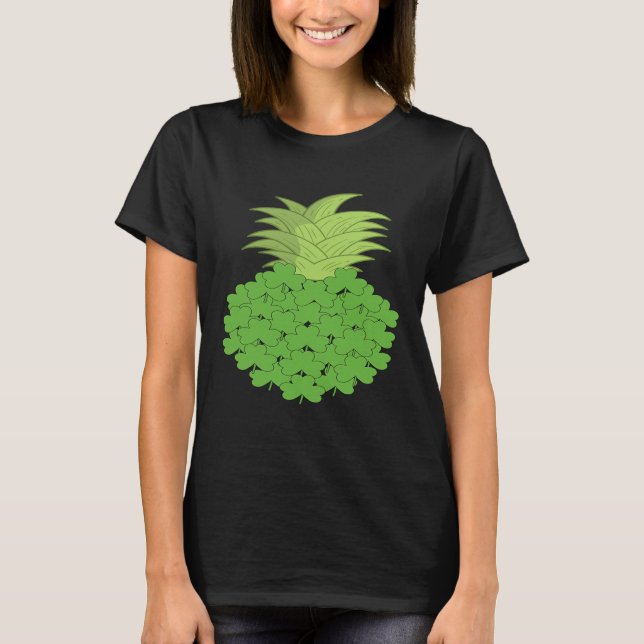 Hawaiian Pineapple Shamrocks St Patrick's Day  App T-Shirt (Front)