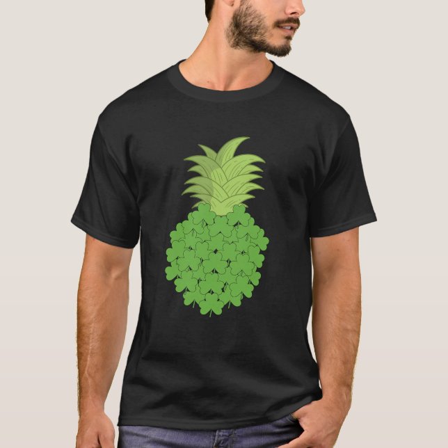 Hawaiian Pineapple Shamrocks St Patrick's Day  App T-Shirt (Front)