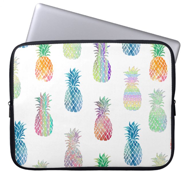 hawaiian pineapples pattern laptop sleeve (Front)