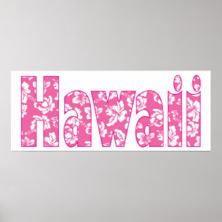 Hawaiian Pink Flower Poster