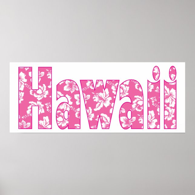 Hawaiian Pink Flower Poster (Front)