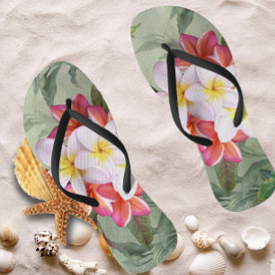 Hawaiian Plumeria Blossoms Flip Flop