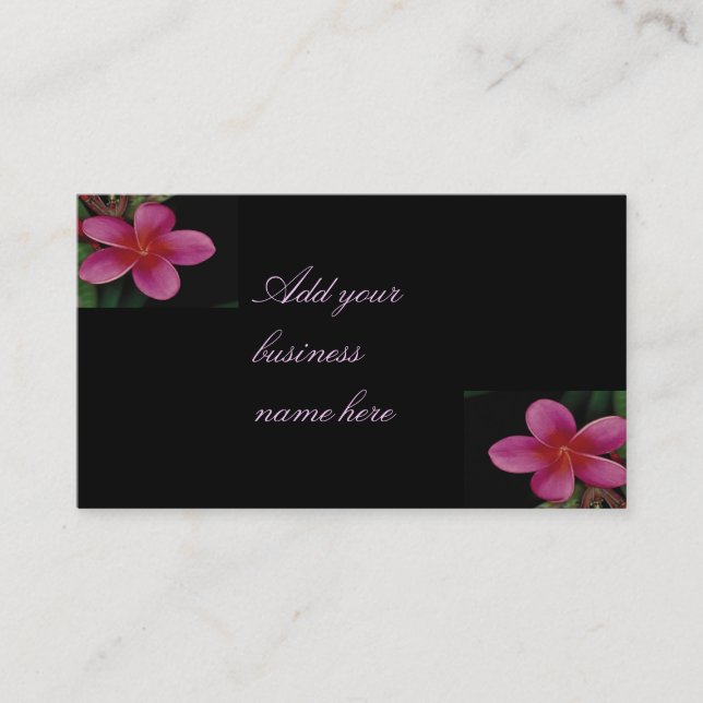 Hawaiian Plumeria Profile Card (Front)