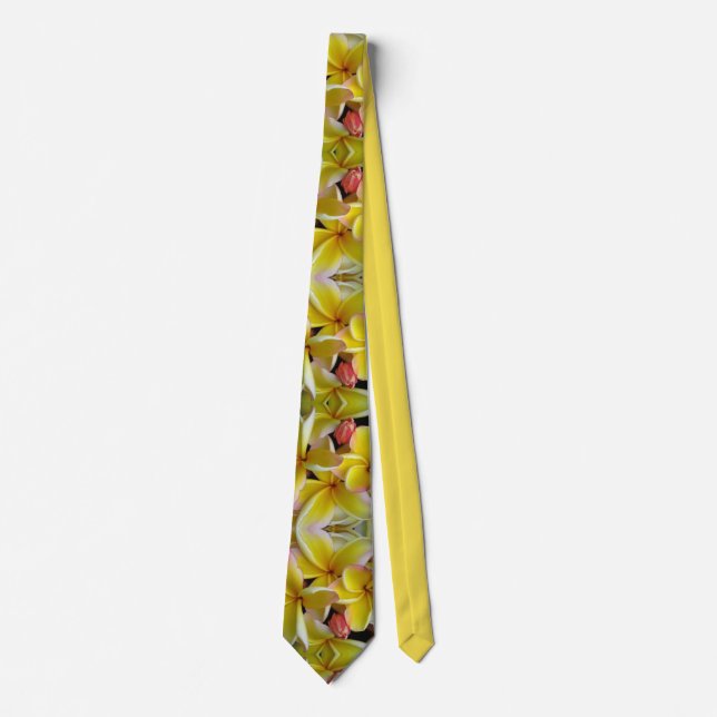 Hawaiian Plumeria Tie (Front)